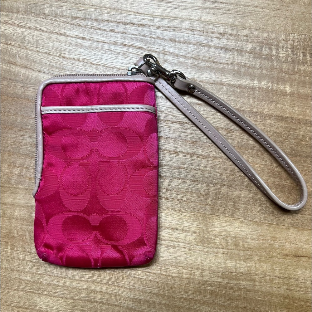 Coach card wristlet
